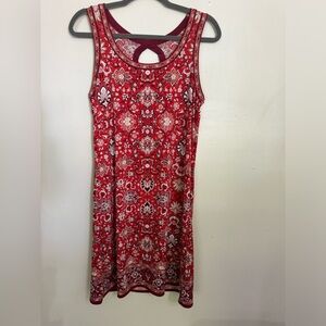 Max Studio Floral Print Red Dress